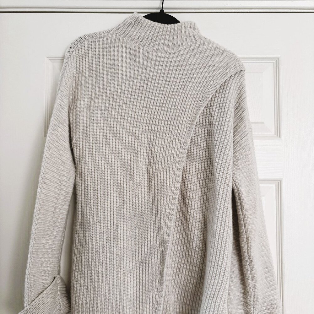 ATHLETA Azalea Merino Wool/Cashmere Blend Sweater, Oatmeal Ivory, Size XS - Picture 3 of 5